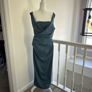 Elegant Teal Evening Dress